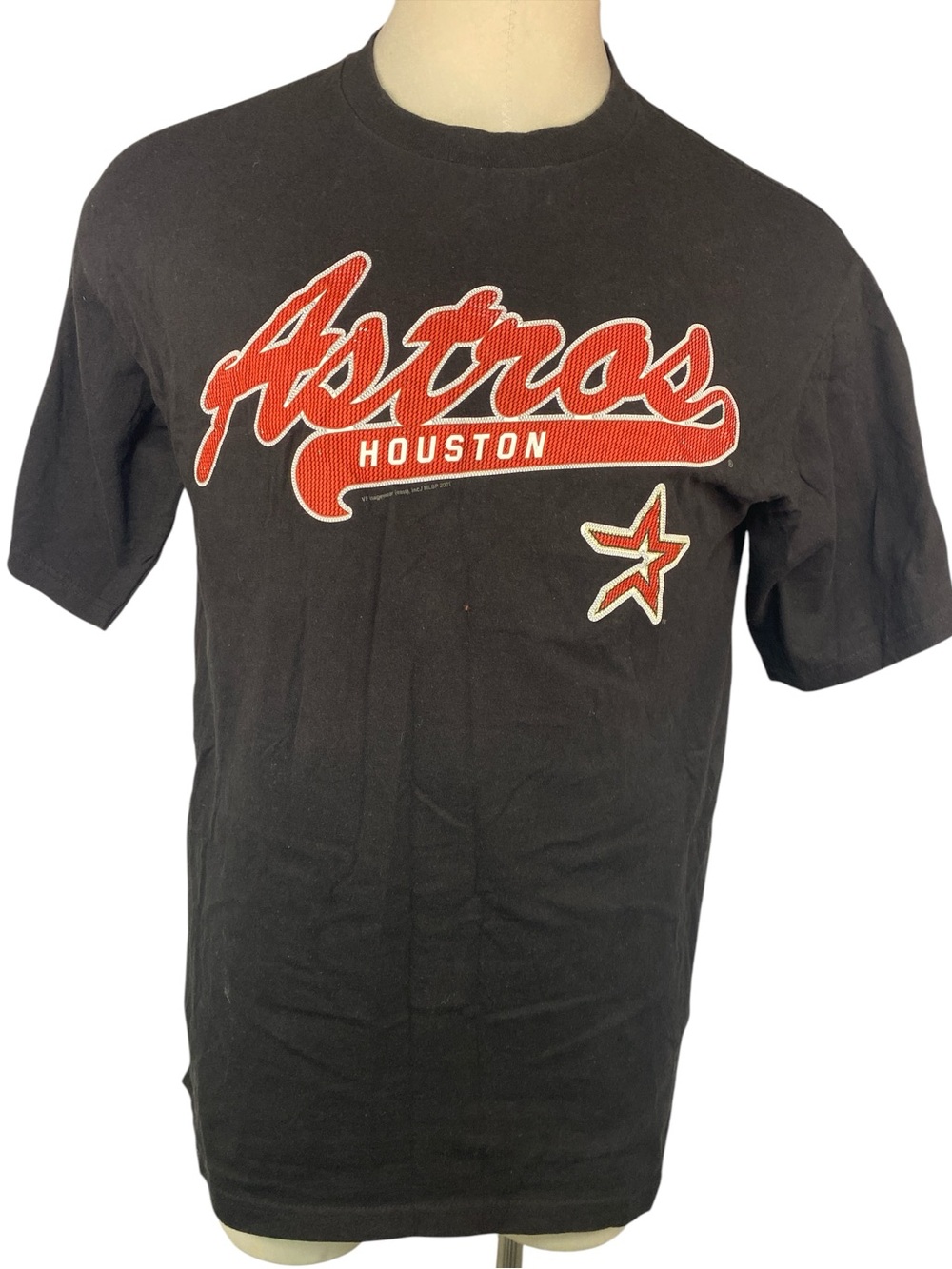 Lee Sport Houston Astros Black Graphic Tee - Astros Houston Logo Men’s Large
